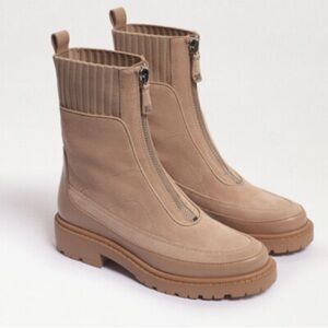 Sam Elderman Stylish Beige Ankle Boots